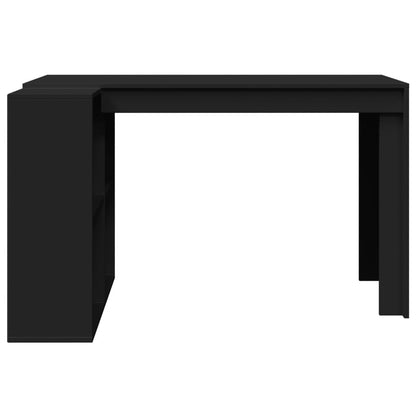 Office Desk Black 123.5X73.5X75 Cm Engineered Wood