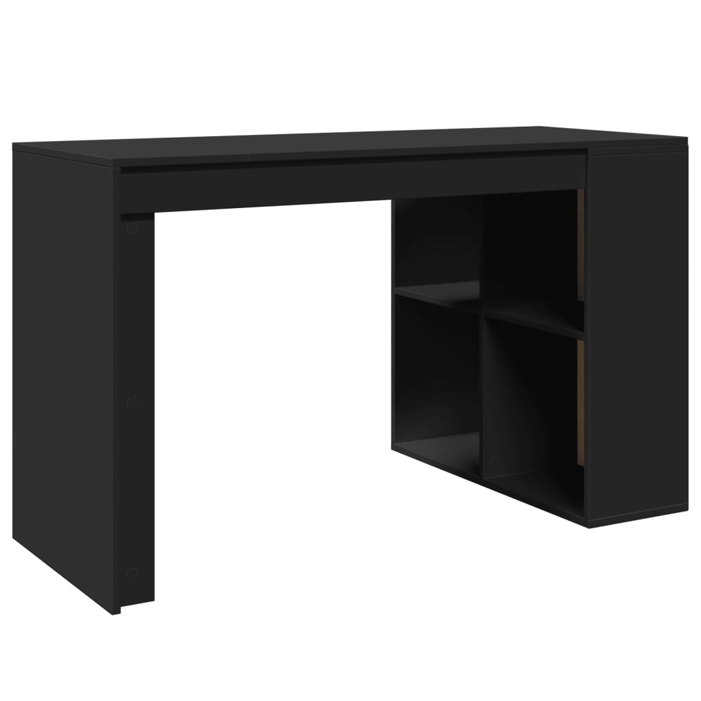 Office Desk Black 123.5X73.5X75 Cm Engineered Wood