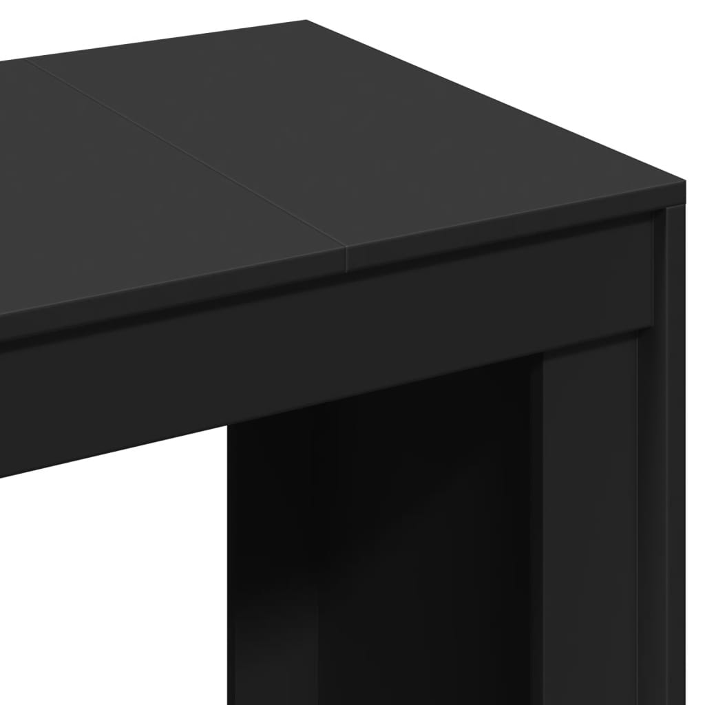 Office Desk Black 123.5X73.5X75 Cm Engineered Wood