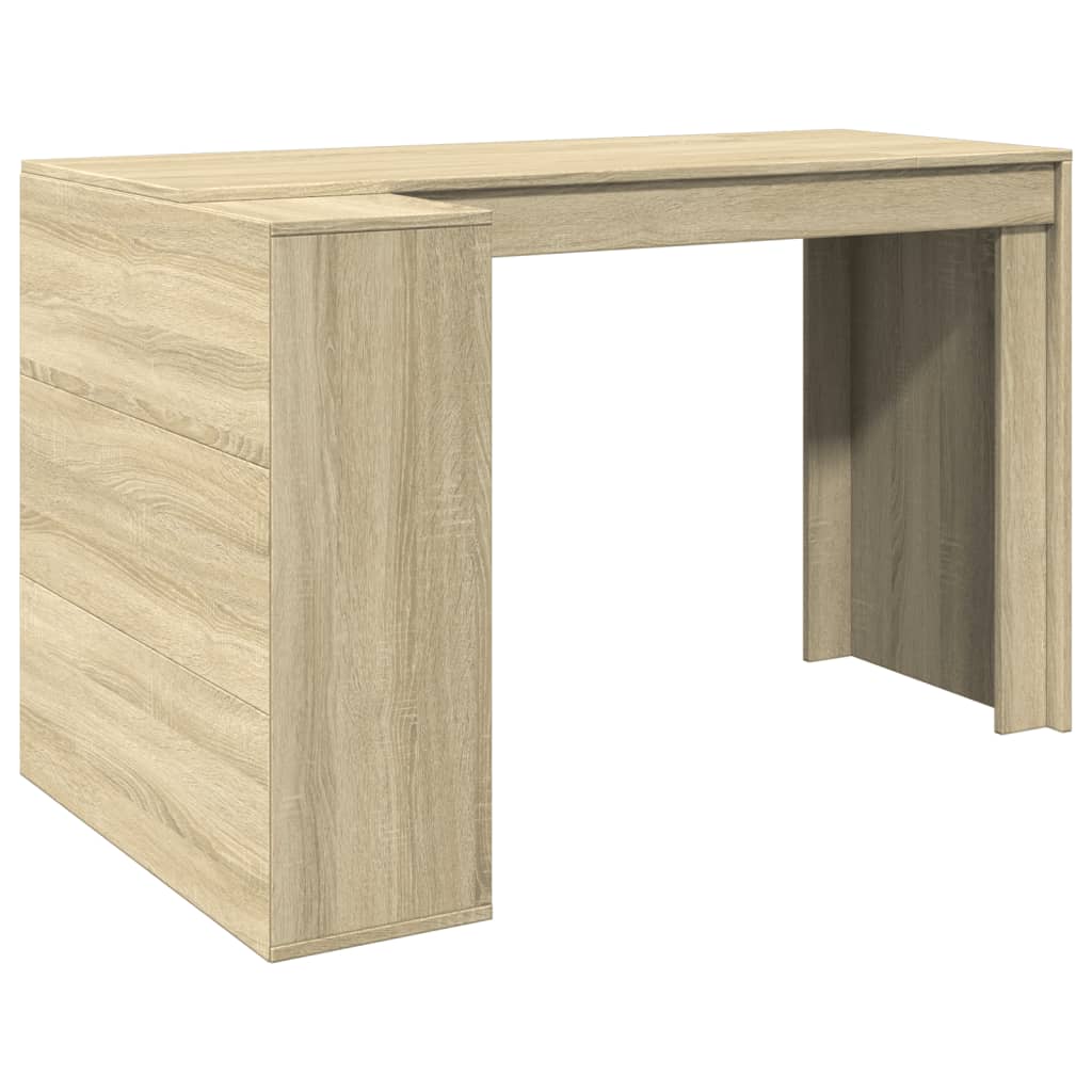 Office Desk Sonoma Oak 123.5X73.5X75 Cm Engineered Wood