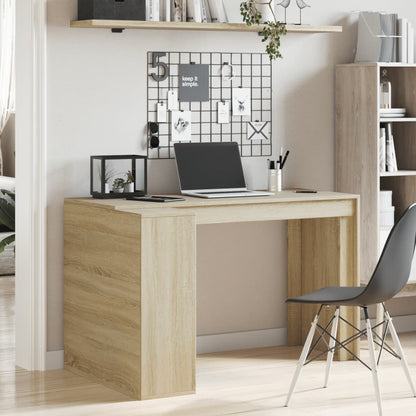 Office Desk Sonoma Oak 123.5X73.5X75 Cm Engineered Wood