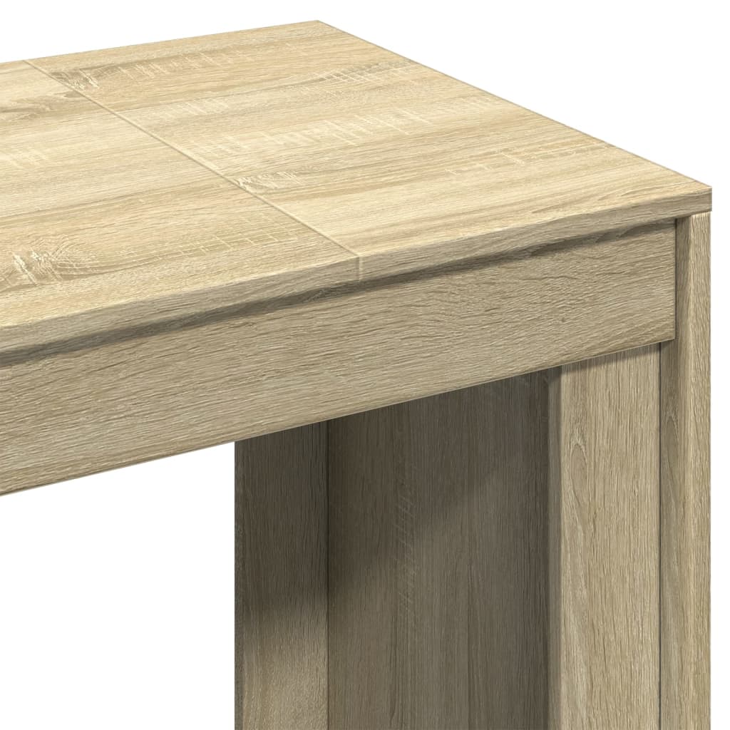 Office Desk Sonoma Oak 123.5X73.5X75 Cm Engineered Wood