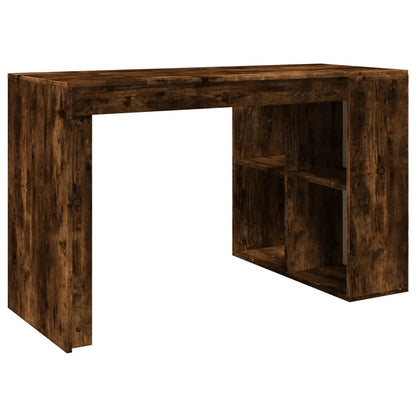 Office Desk Smoked Oak 123.5X73.5X75 Cm Engineered Wood