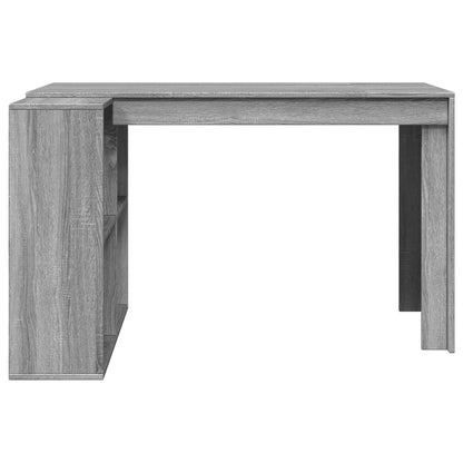 Office Desk Grey Sonoma 123.5X73.5X75 Cm Engineered Wood