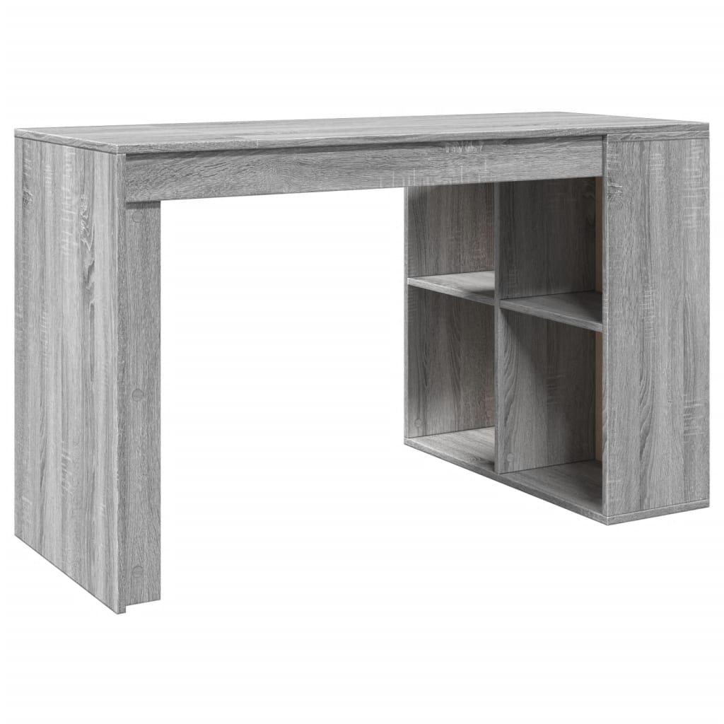 Office Desk Grey Sonoma 123.5X73.5X75 Cm Engineered Wood