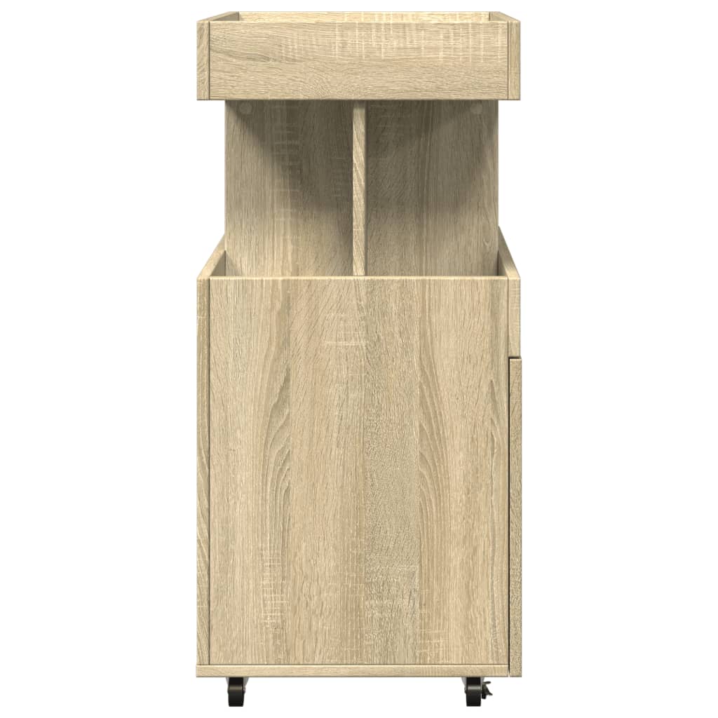 Bar Cart Sonoma Oak 50X41X89 Cm Engineered Wood