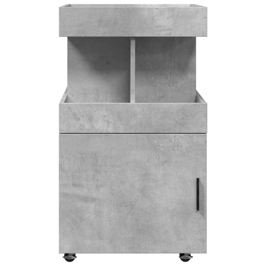 Bar Cart Concrete Grey 50X41X89 Cm Engineered Wood