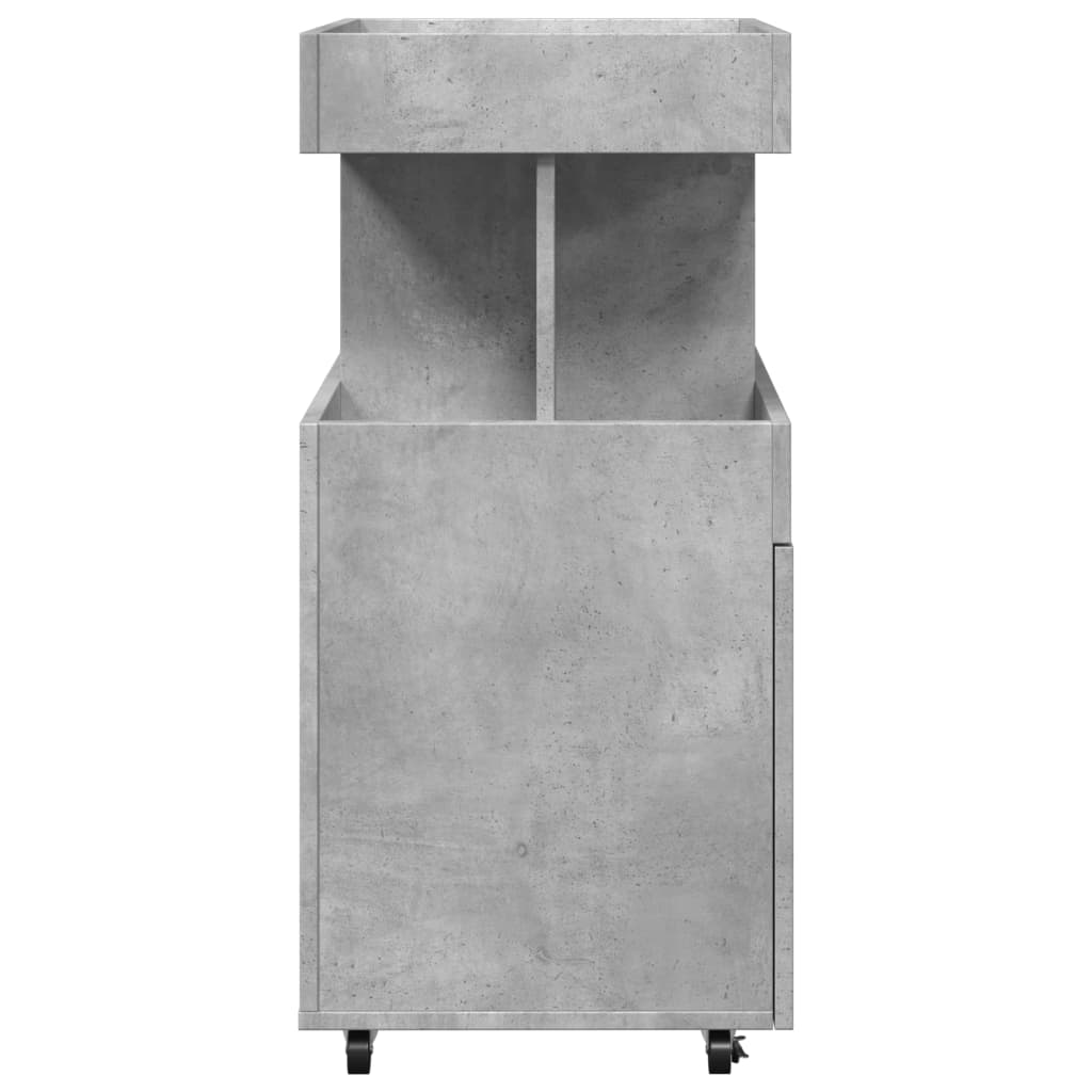 Bar Cart Concrete Grey 50X41X89 Cm Engineered Wood