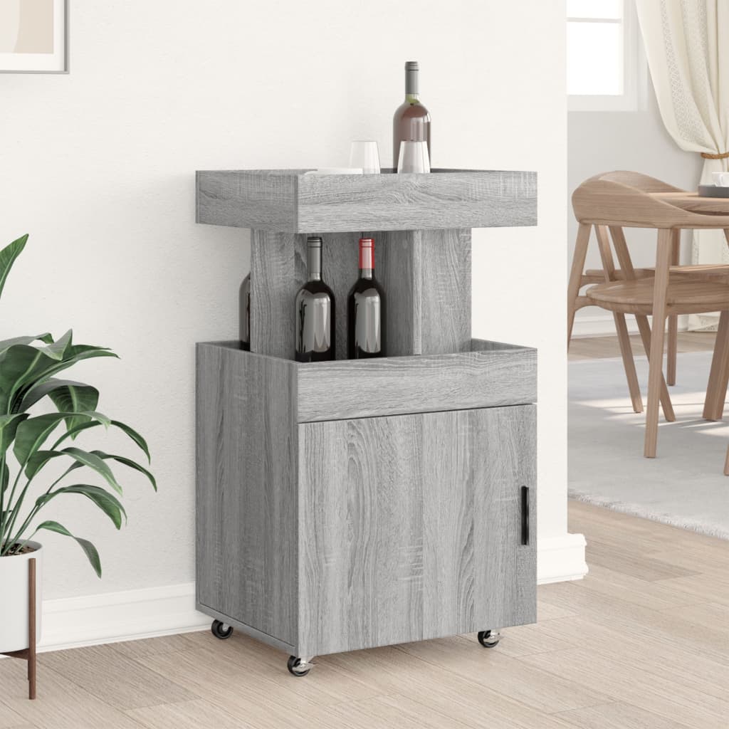 Bar Cart Grey Sonoma 50X41X89 Cm Engineered Wood