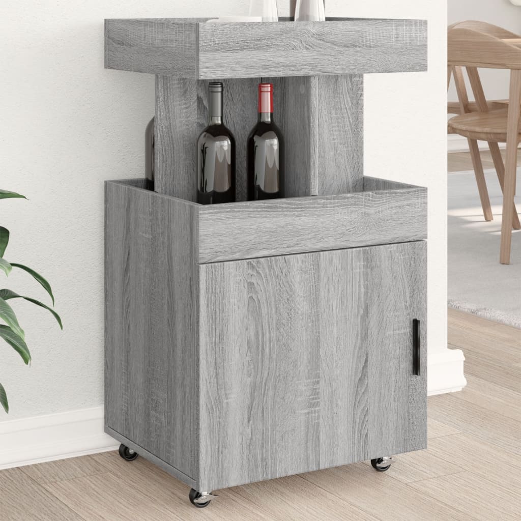 Bar Cart Grey Sonoma 50X41X89 Cm Engineered Wood