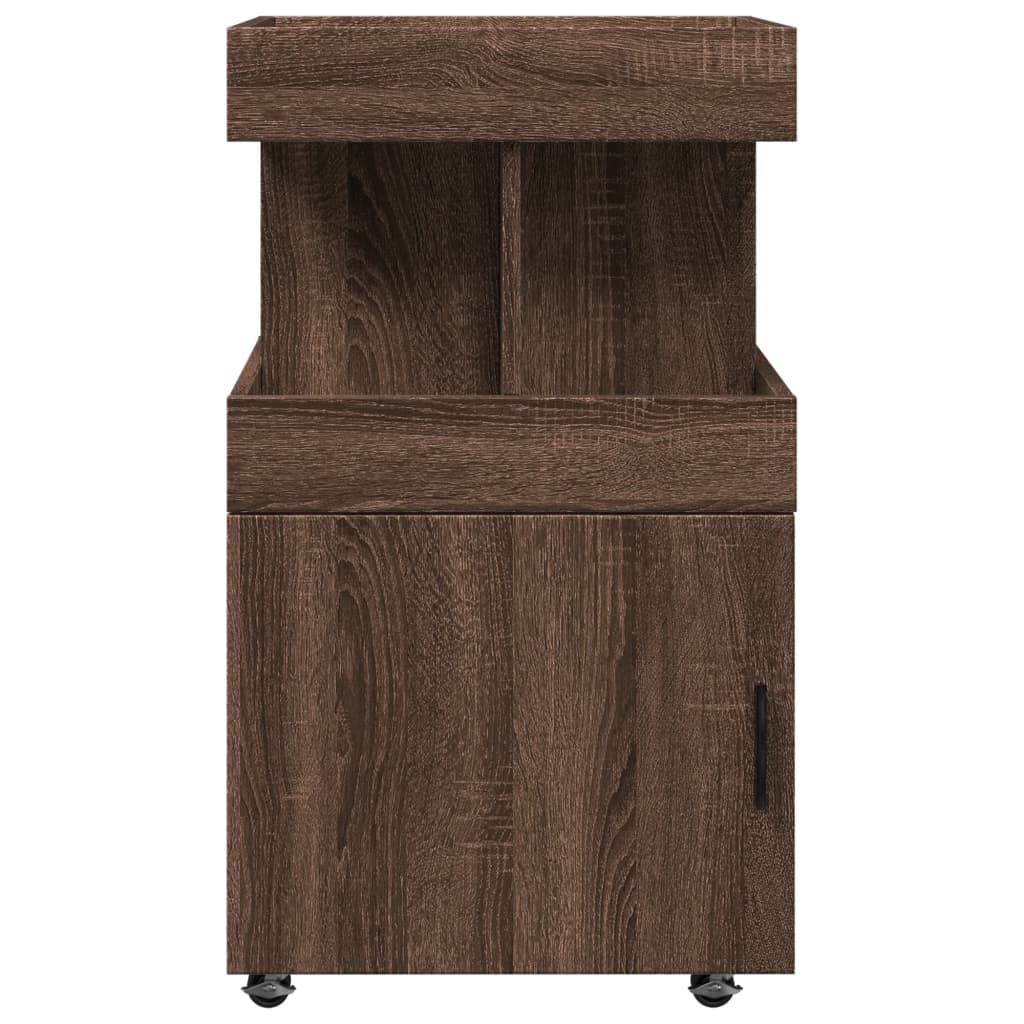 Bar Cart Brown Oak 50X41X89 Cm Engineered Wood