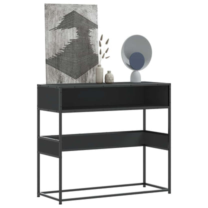 Console Table Black 90X35X80 Cm Engineered Wood