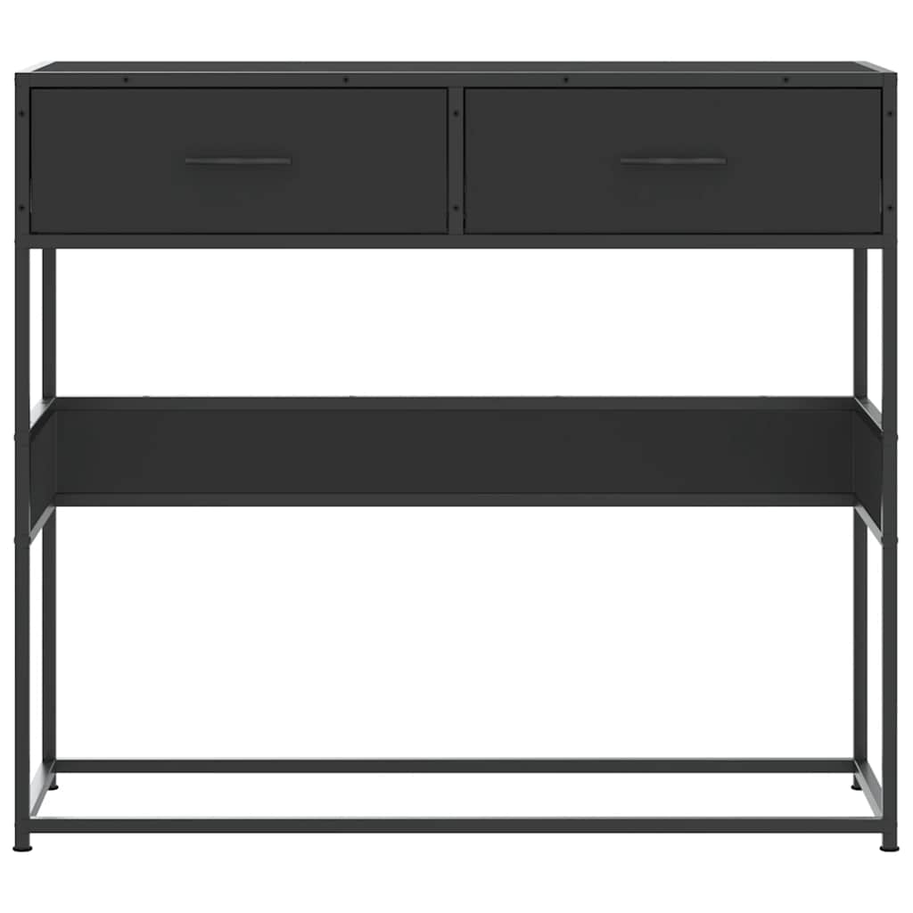 Console Table Black 90X35X80 Cm Engineered Wood