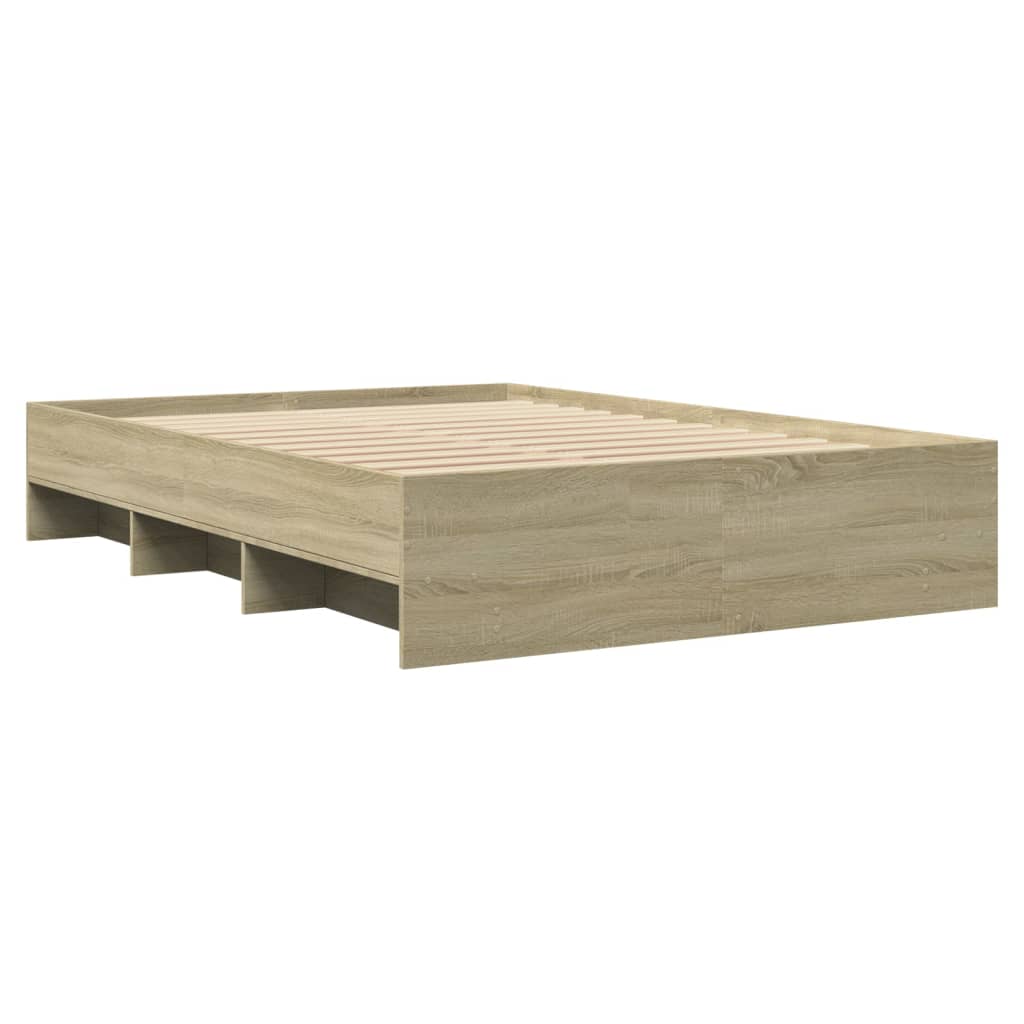 Bed Frame Without Mattress Sonoma Oak 120X190 Cm Small Double Engineered Wood