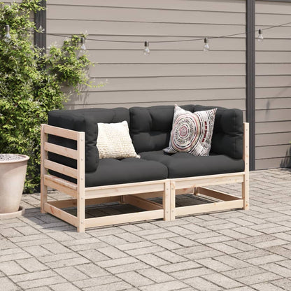 2 Piece Garden Sofa Set Solid Wood Pine