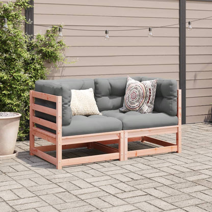 2 Piece Garden Sofa Set Solid Wood Douglas Fir