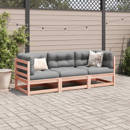 3 Piece Garden Sofa Set Solid Wood Douglas Fir