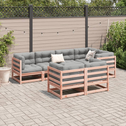 7 Piece Garden Sofa Set Solid Wood Douglas Fir