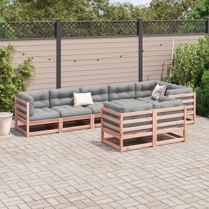 8 Piece Garden Sofa Set Solid Wood Douglas Fir