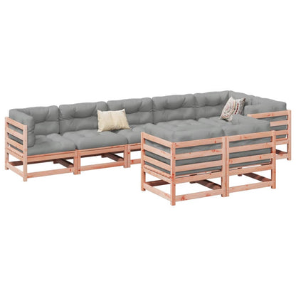 8 Piece Garden Sofa Set Solid Wood Douglas Fir