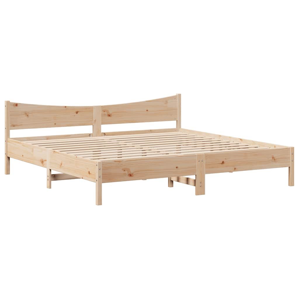 Bed Frame With Drawers 180X200 Cm Super King Solid Wood Pine