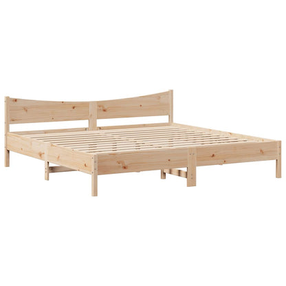 Bed Frame With Drawers 180X200 Cm Super King Solid Wood Pine