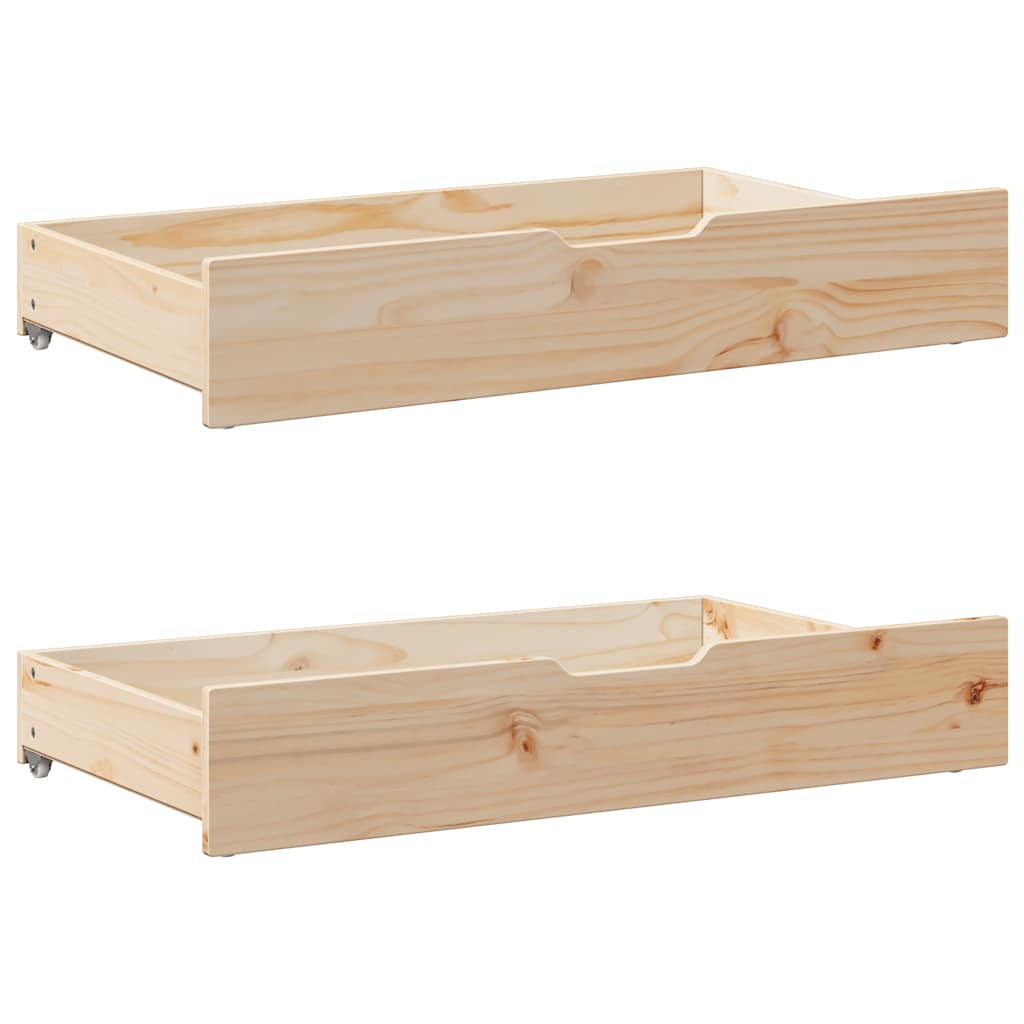 Bed Frame With Drawers 180X200 Cm Super King Solid Wood Pine