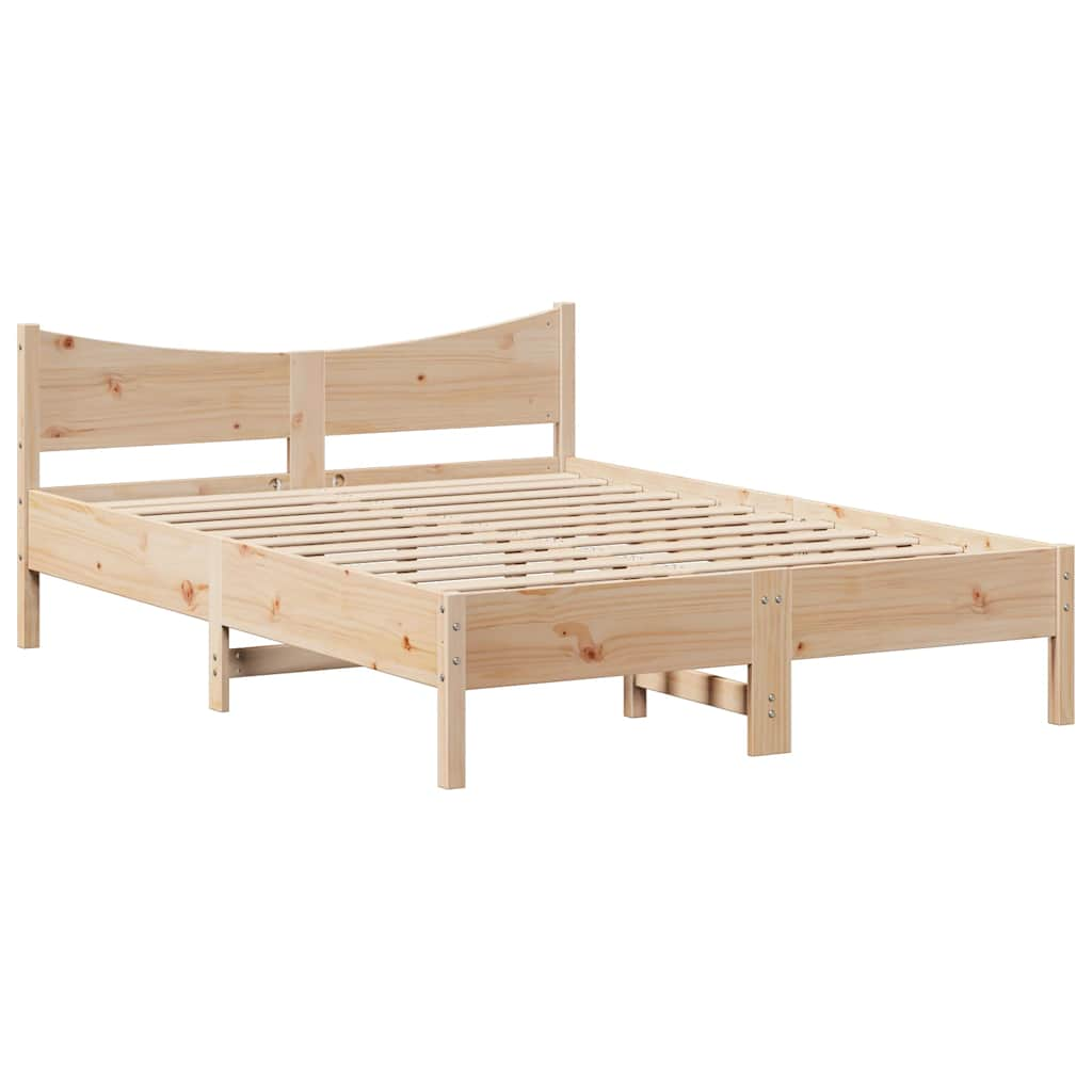 Bed Frame With Drawers 150X200 Cm King Size Solid Wood Pine