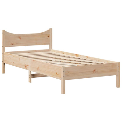 Bed Frame With Drawers 90X190 Cm Single Solid Wood Pine