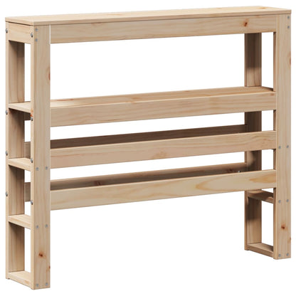 Bed Frame With Headboard 90X190 Cm Single Solid Wood Pine