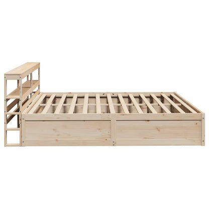 Bed Frame With Headboard 180X200 Cm Super King Solid Wood Pine