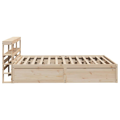 Bed Frame With Headboard 150X200 Cm King Size Solid Wood Pine