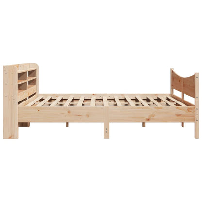 Bed Frame With Headboard 180X200 Cm Super King Solid Wood Pine