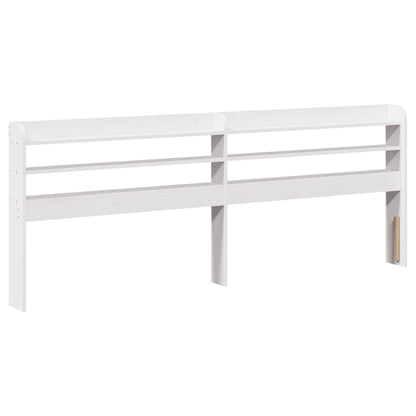 Bed Frame With Headboard White 180X200 Cm Super King Solid Wood Pine