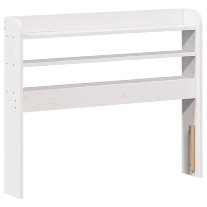 Bed Frame With Headboard White 90X190 Cm Single Solid Wood Pine