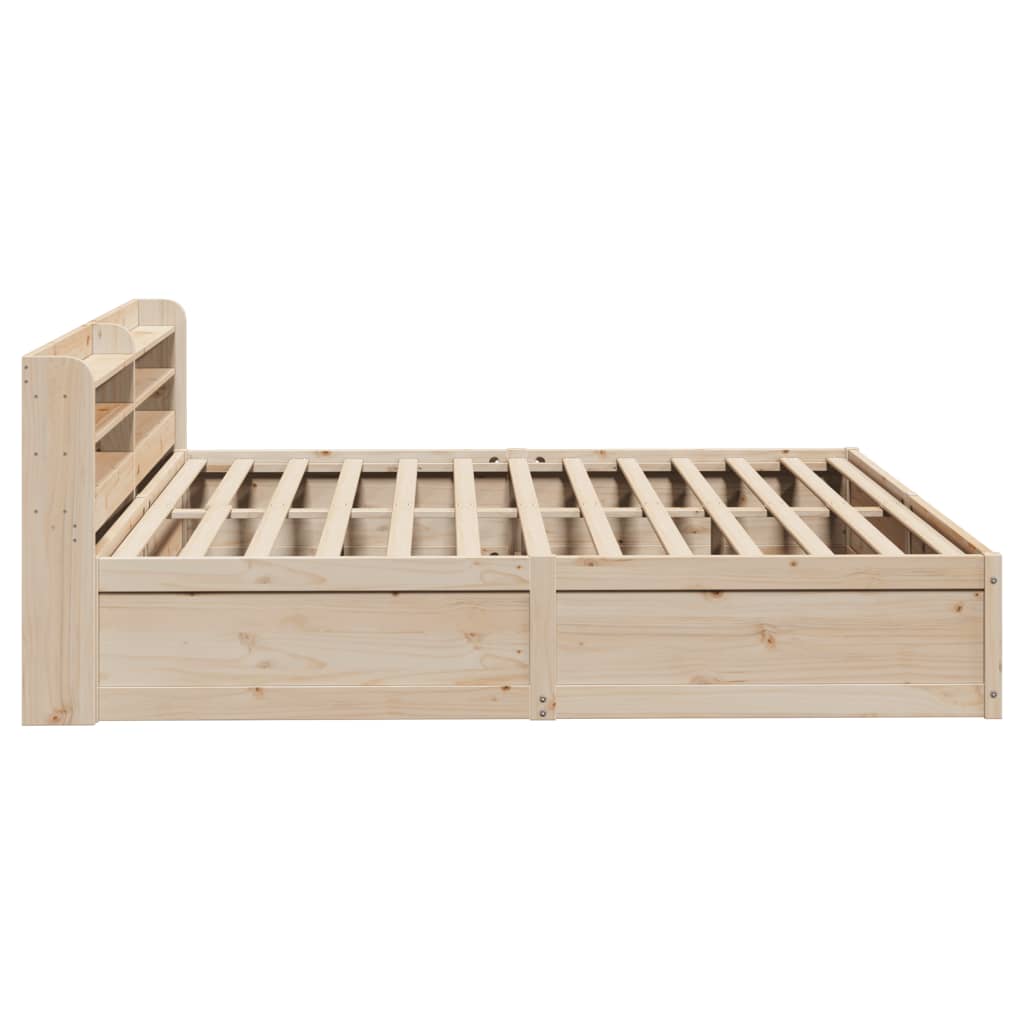 Bed Frame With Headboard 180X200 Cm Super King Solid Wood Pine