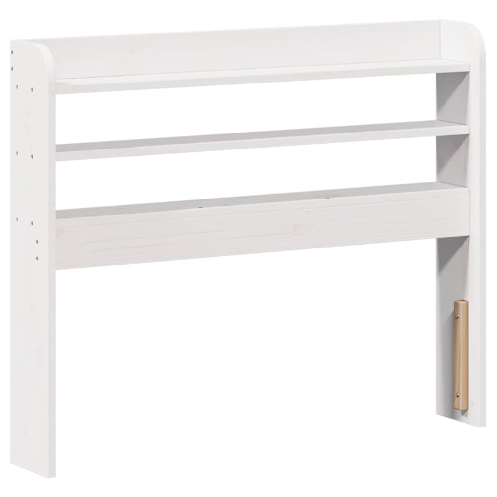 Bed Frame With Headboard White 90X190 Cm Single Solid Wood Pine