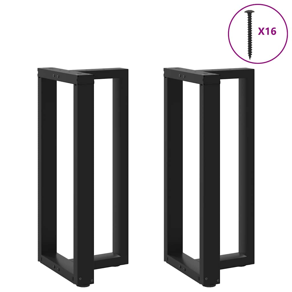 Bar Table Legs T-Shapedâ 2 Pcs Black 40X35X(90-91) Cm Steel