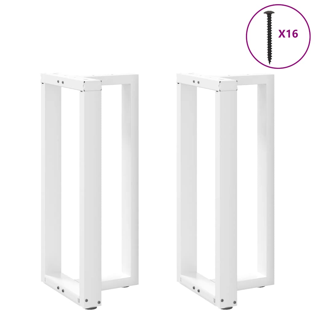 Bar Table Legs T-Shapedâ 2 Pcs White 40X35X(90-91) Cm Steel