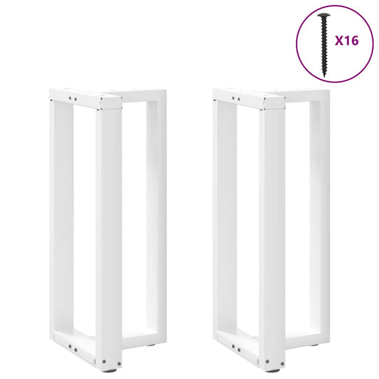 Bar Table Legs T-Shapedâ 2 Pcs White 40X35X(90-91) Cm Steel