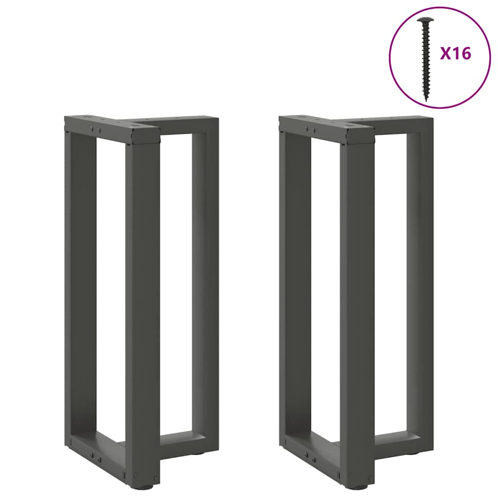 Bar Table Legs T-Shapedâ 2 Pcs Anthracite 40X35X(90-91) Cm Steel