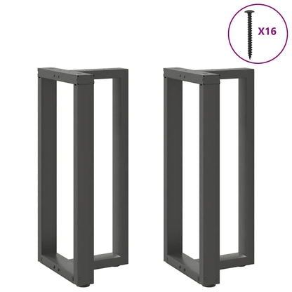 Bar Table Legs T-Shapedâ 2 Pcs Anthracite 50X35X(90-91) Cm Steel