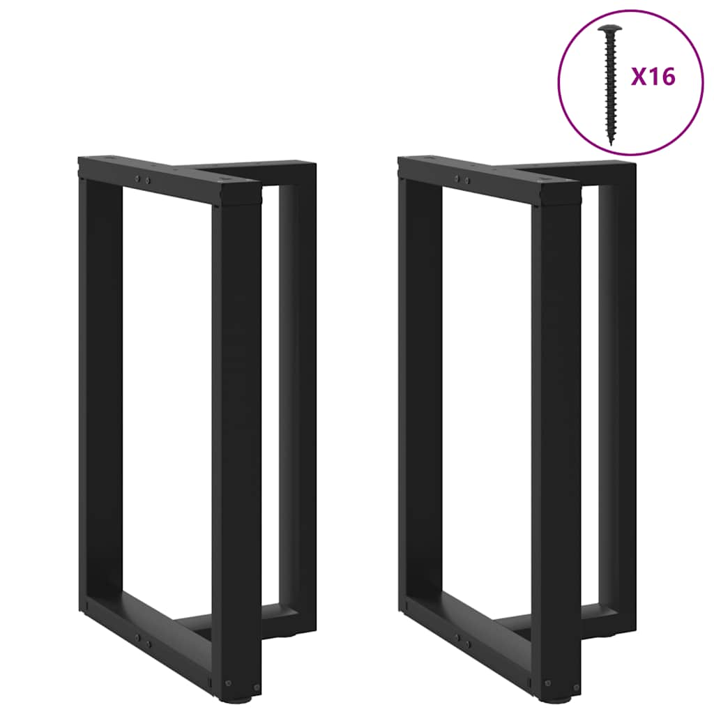 Bar Table Legs T-Shapedâ 2 Pcs Black 60X35X(90-91) Cm Steel