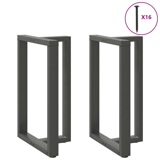 Bar Table Legs T-Shapedâ 2 Pcs Anthracite 60X35X(90-91) Cm Steel