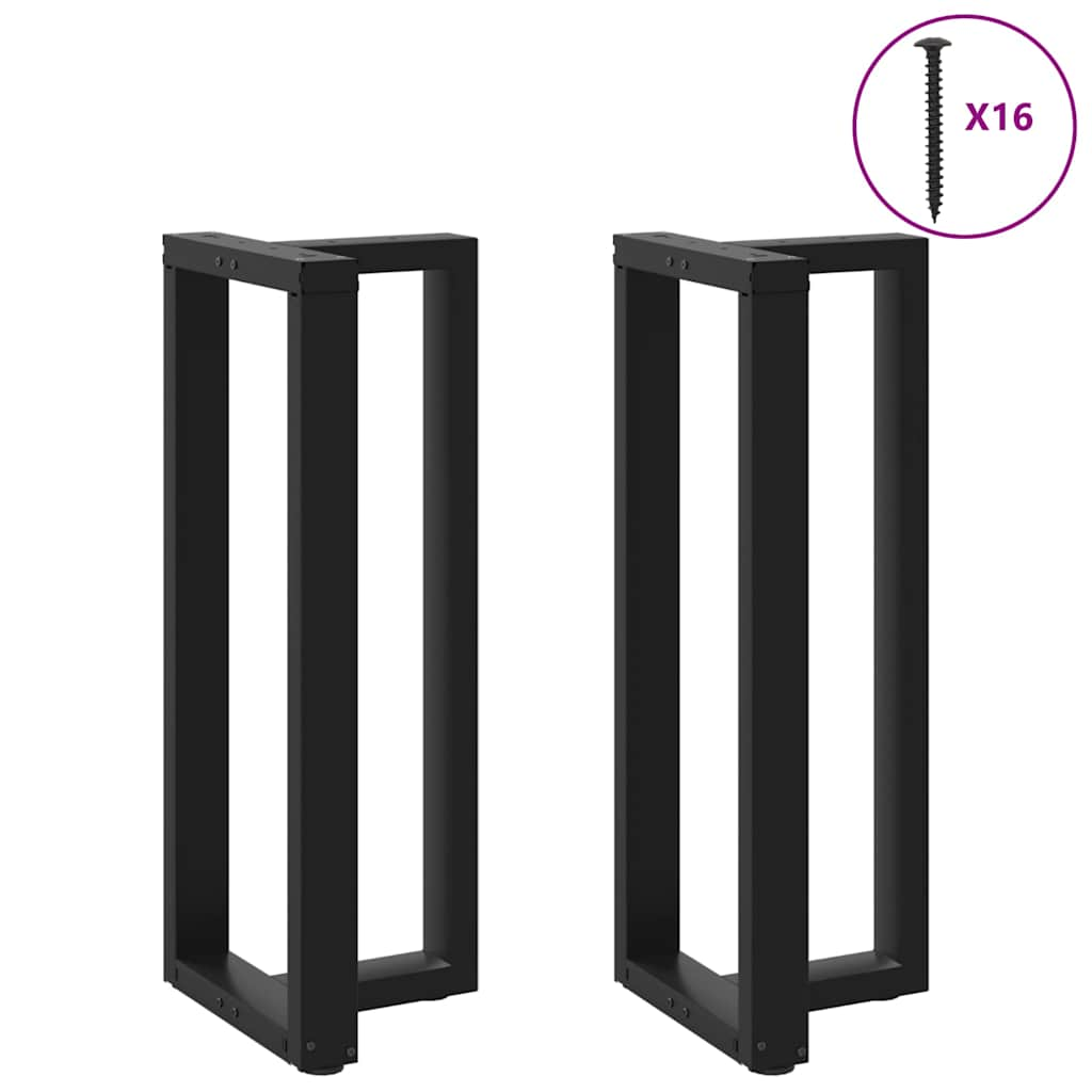 Bar Table Legs T-Shapedâ 2 Pcs Black 40X35X(100-101) Cm Steel