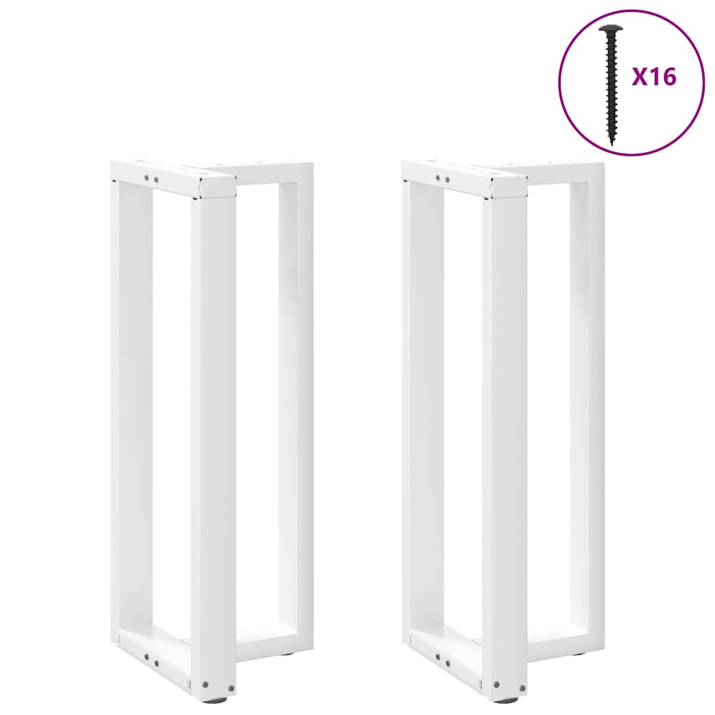 Bar Table Legs T-Shapedâ 2 Pcs White 40X35X(100-101) Cm Steel