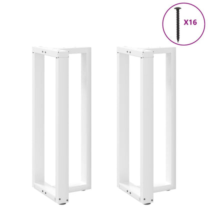 Bar Table Legs T-Shapedâ 2 Pcs White 40X35X(100-101) Cm Steel