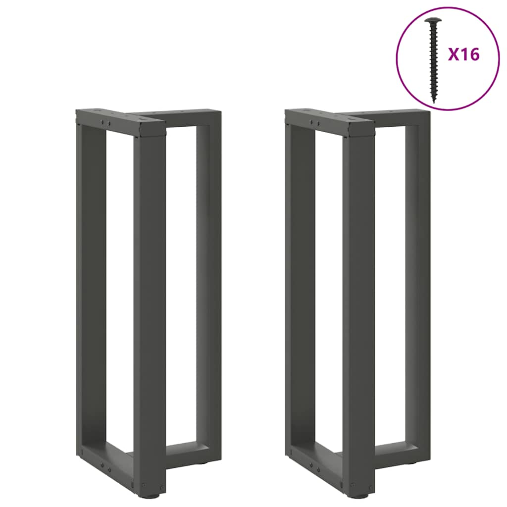 Bar Table Legs T-Shapedâ 2 Pcs Anthracite 40X35X(100-101) Cm Steel