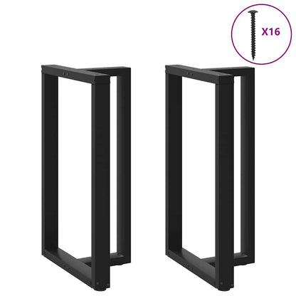 Bar Table Legs T-Shapedâ 2 Pcs Black 60X35X(100-101) Cm Steel