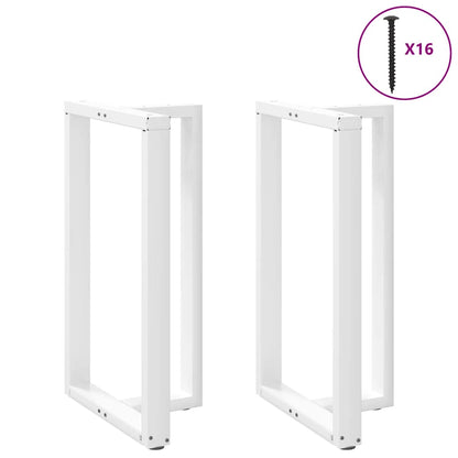 Bar Table Legs T-Shapedâ 2 Pcs White 60X35X(100-101) Cm Steel